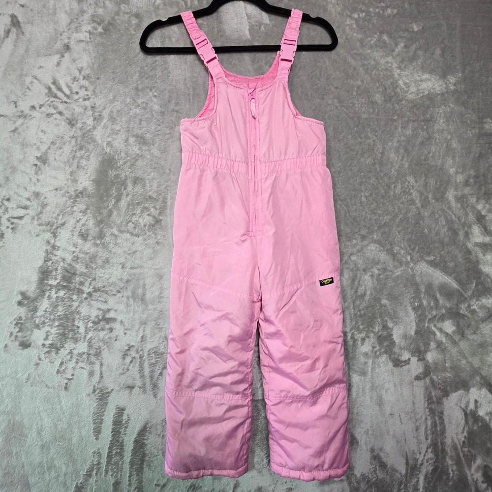 OshKosh Bgosh Kids Pink Insulated Snow Bib Overalls Size M 5-6